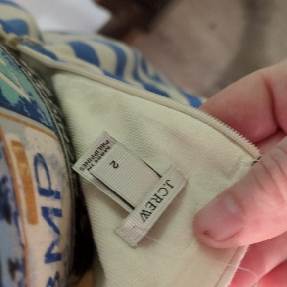 J. Crew Blue Striped Strapless Nautical Mini Dress Small - Picture 5 of 8